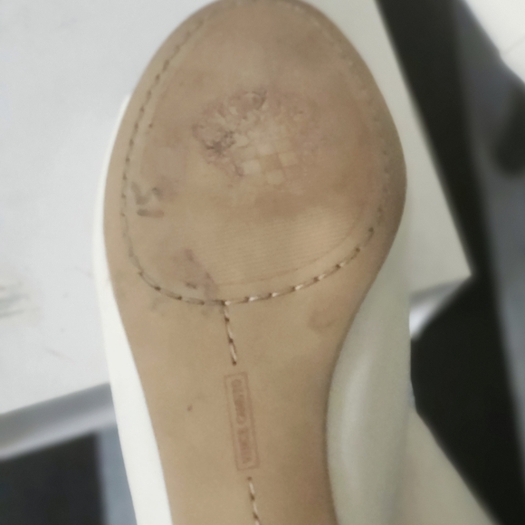 ❤️Vince Camuto White Leather Peep Toe Bootie, size 11 - Picture 7 of 9